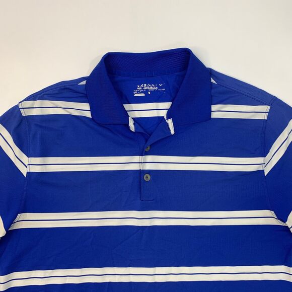Nike Polo Shirt Mens L Surf Golf Tour Performance Dri Fit Striped Moisture Wick - Picture 3 of 11